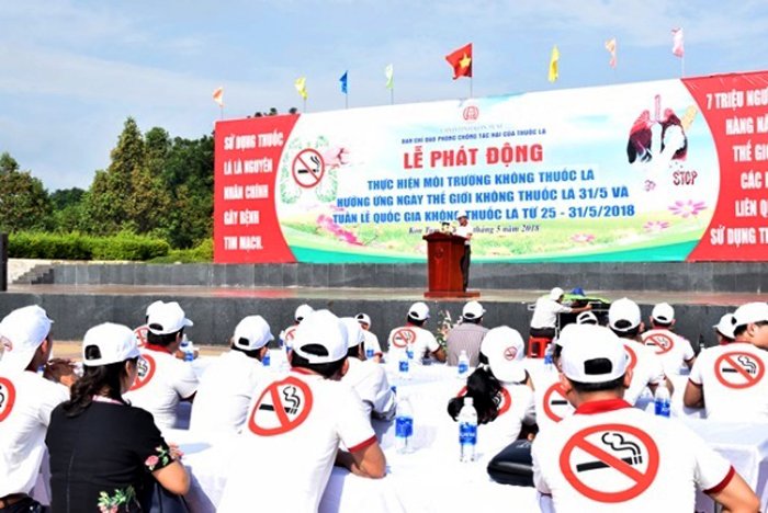 Tuyên truyền về tác hại thuốc lá tại Kon Tum.